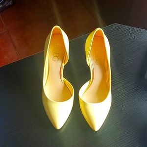 BCBG yellow heels
